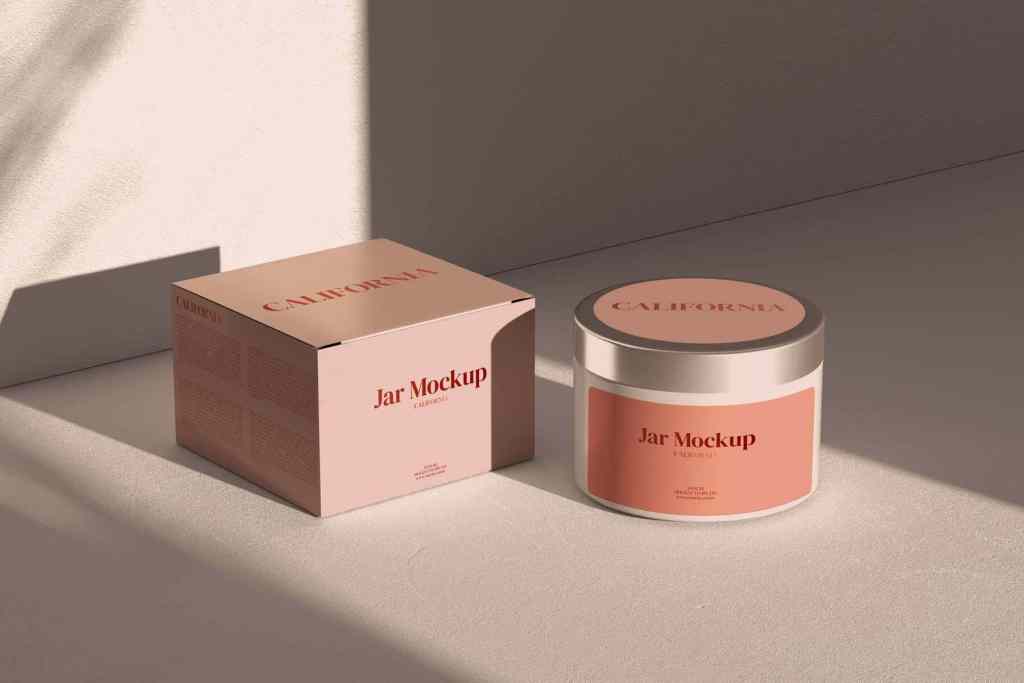 Cosmetic Jar Mockup Set