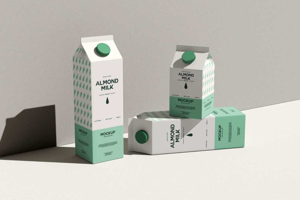 Milk Box Mockup Set