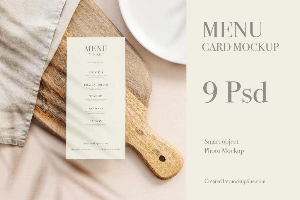 Card Menu Template