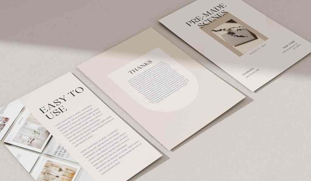 Minimalist A4 Mockup Scene 07