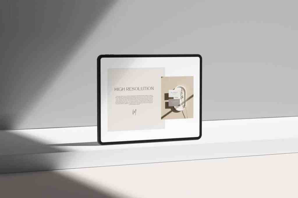 Minimal iPad Mockup 04