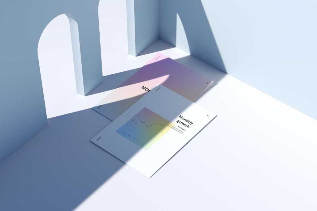 Sky A4 Paper Mockup 14