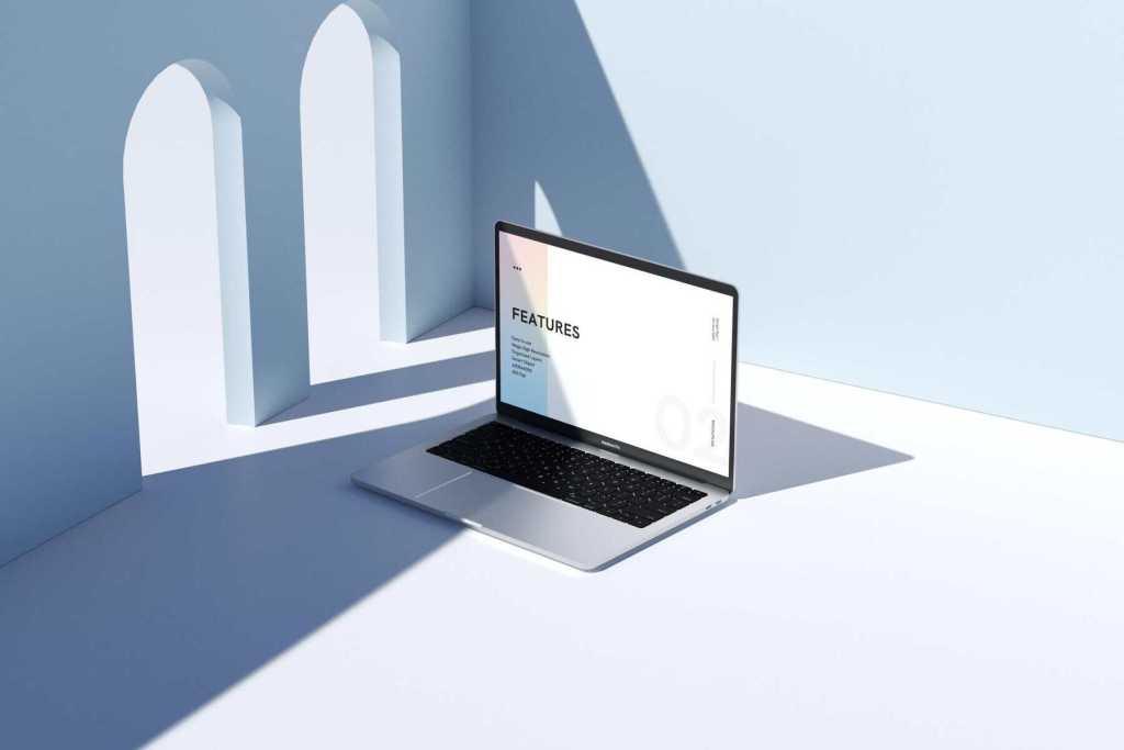 Sky MacBook Mockup 13