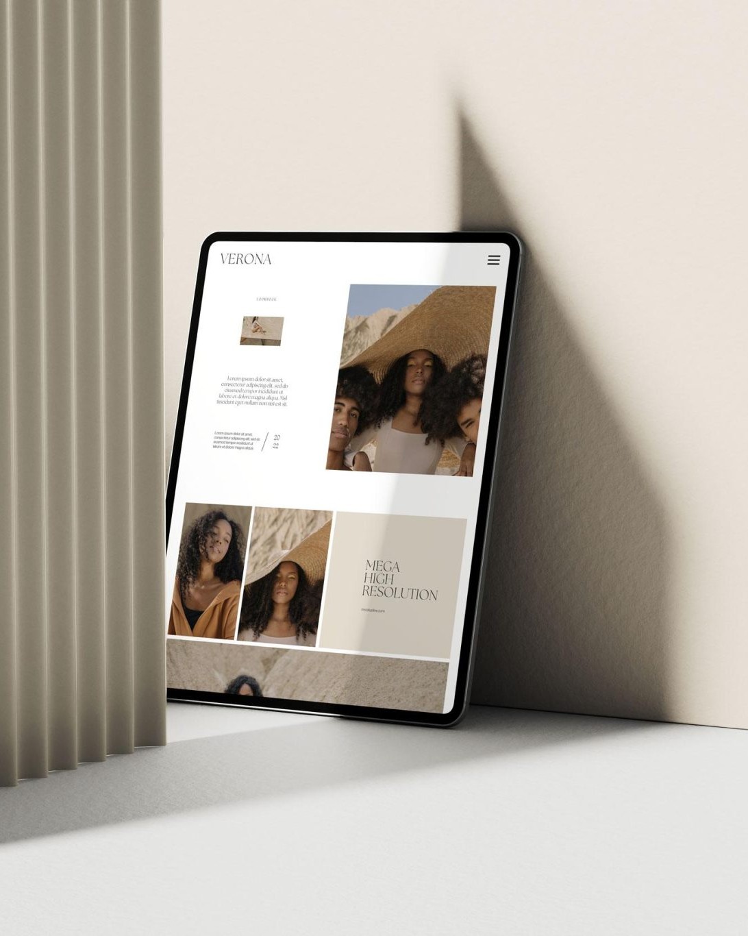 iPad vertical mockup