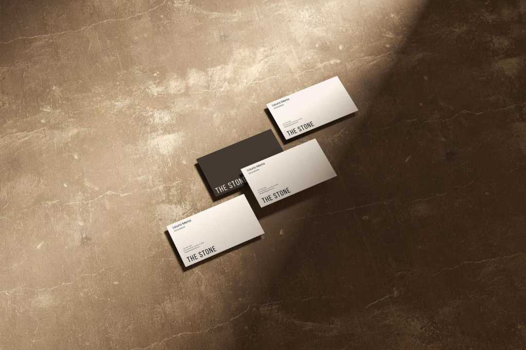 Stone Branding Business Card Mockup 05