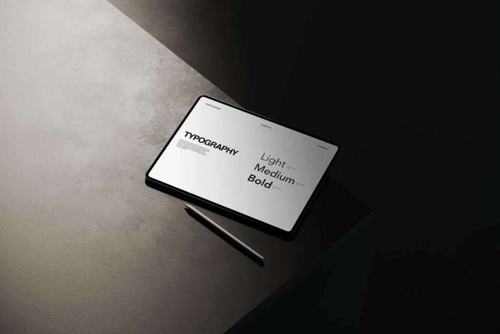 Dark iPad Mockup 02