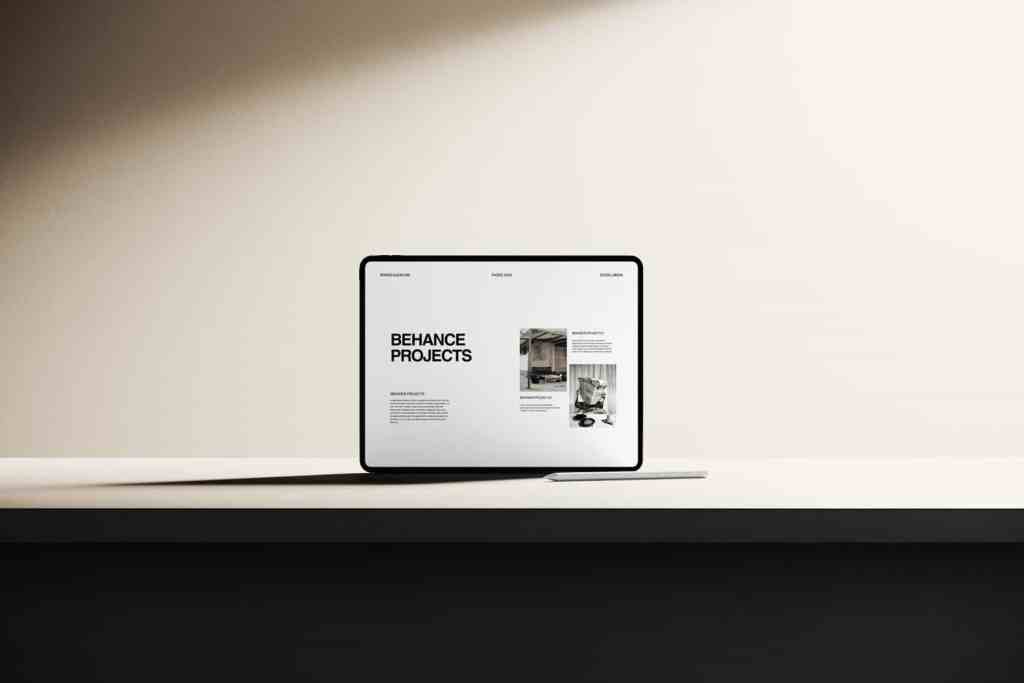 Dark iPad Mockup 04