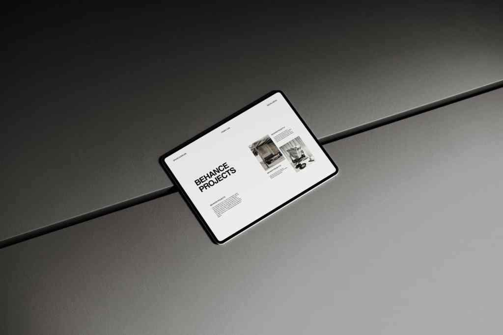 Dark iPad Mockup 07
