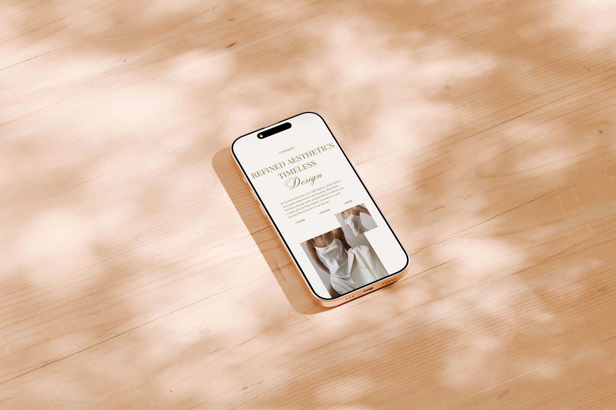 iPhone mockup scene