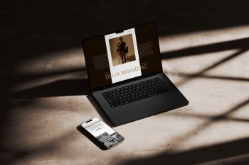 macbook iphone mockup