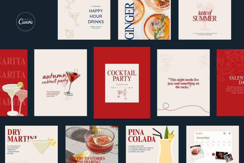 Ginger Bar Canva Post Templates
