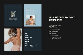 fitness canva template