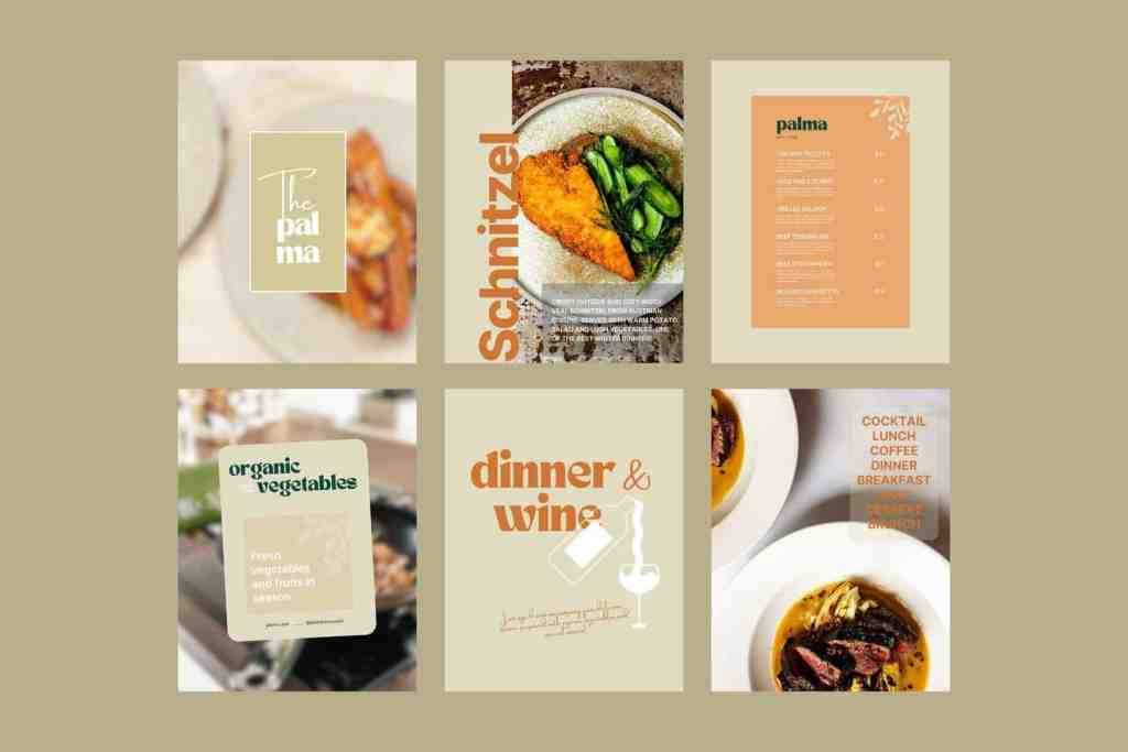 Palma Restaurant Canva Templates - Mockup Line - Premium Mockup Templates