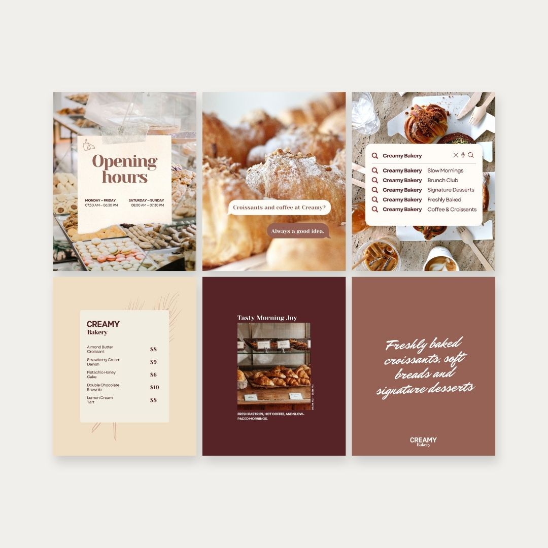 instagram bakery template