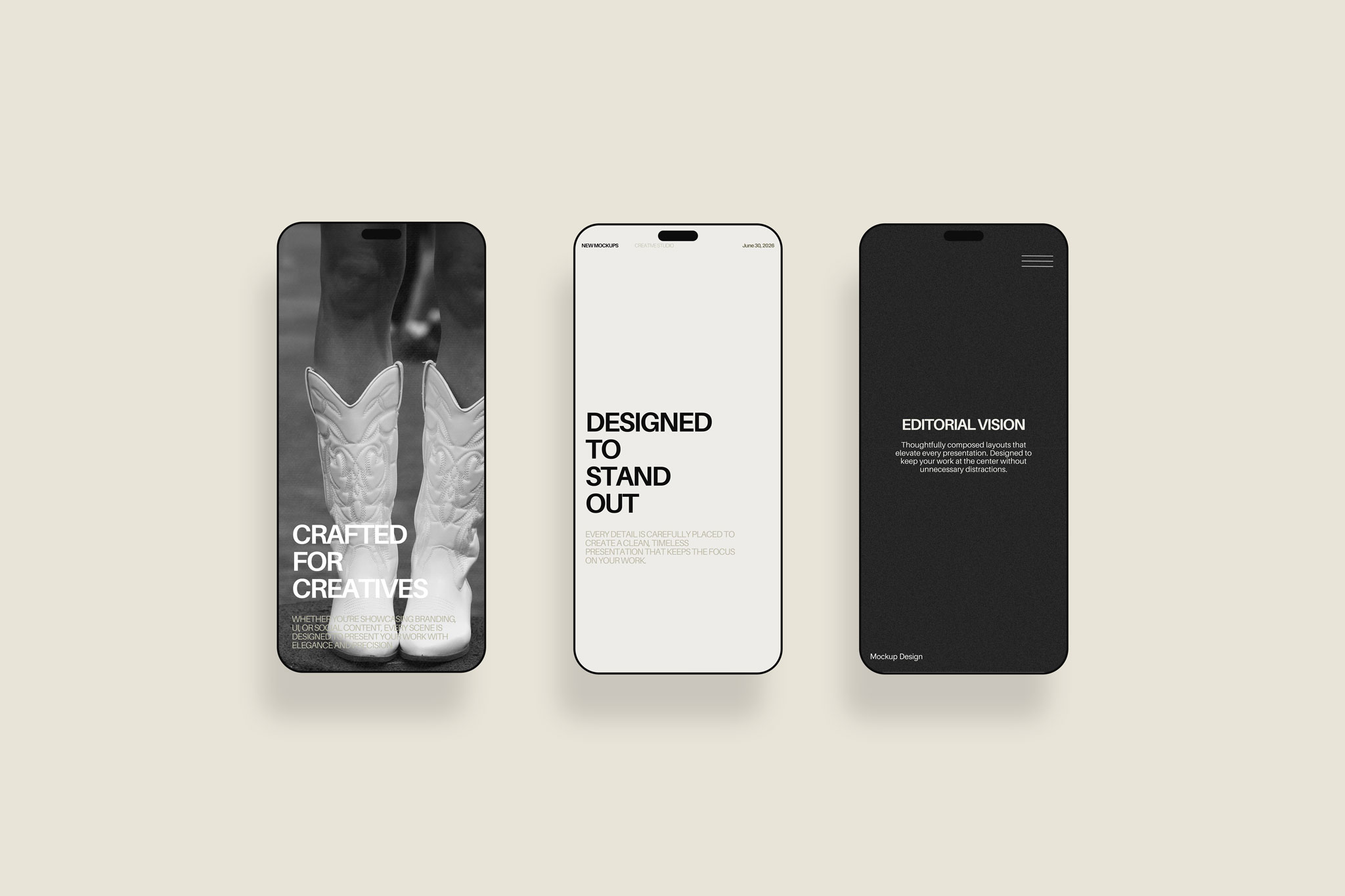 minimal line mockup