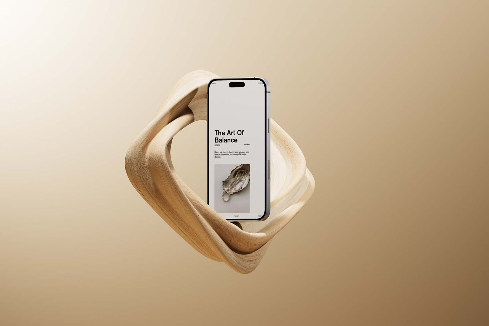 wood iphone mockup